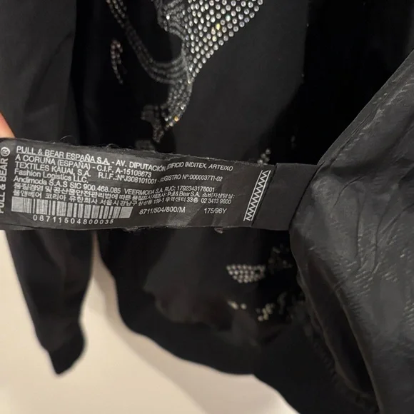 Pull&Bear Black Jacket with Silver Accents - Picture 9 of 14